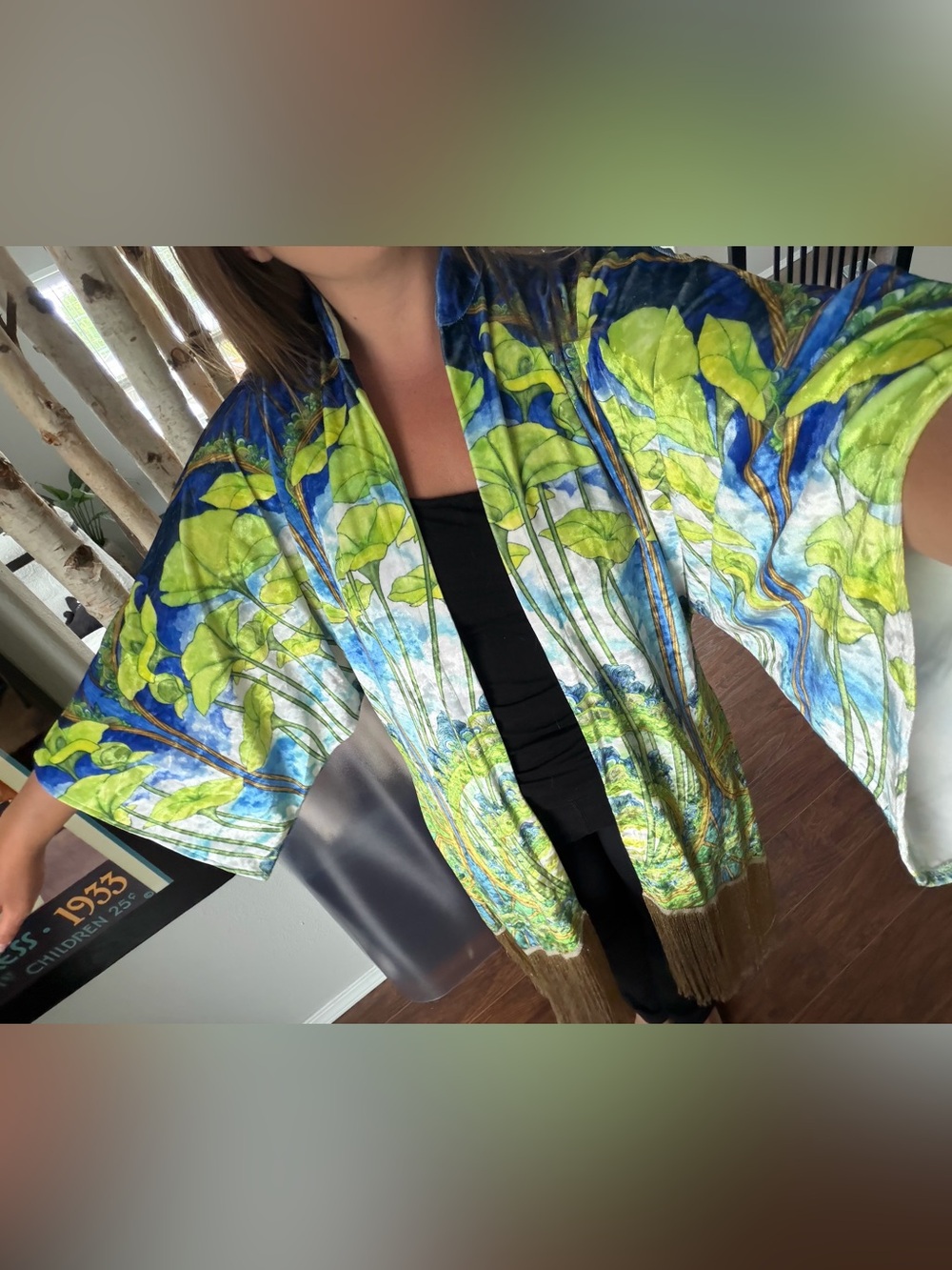 Warrior Within Designs Crushed Velvet Kimono - Picture 2 of 6
